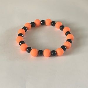 Handmade Orange & Black Bracelet
